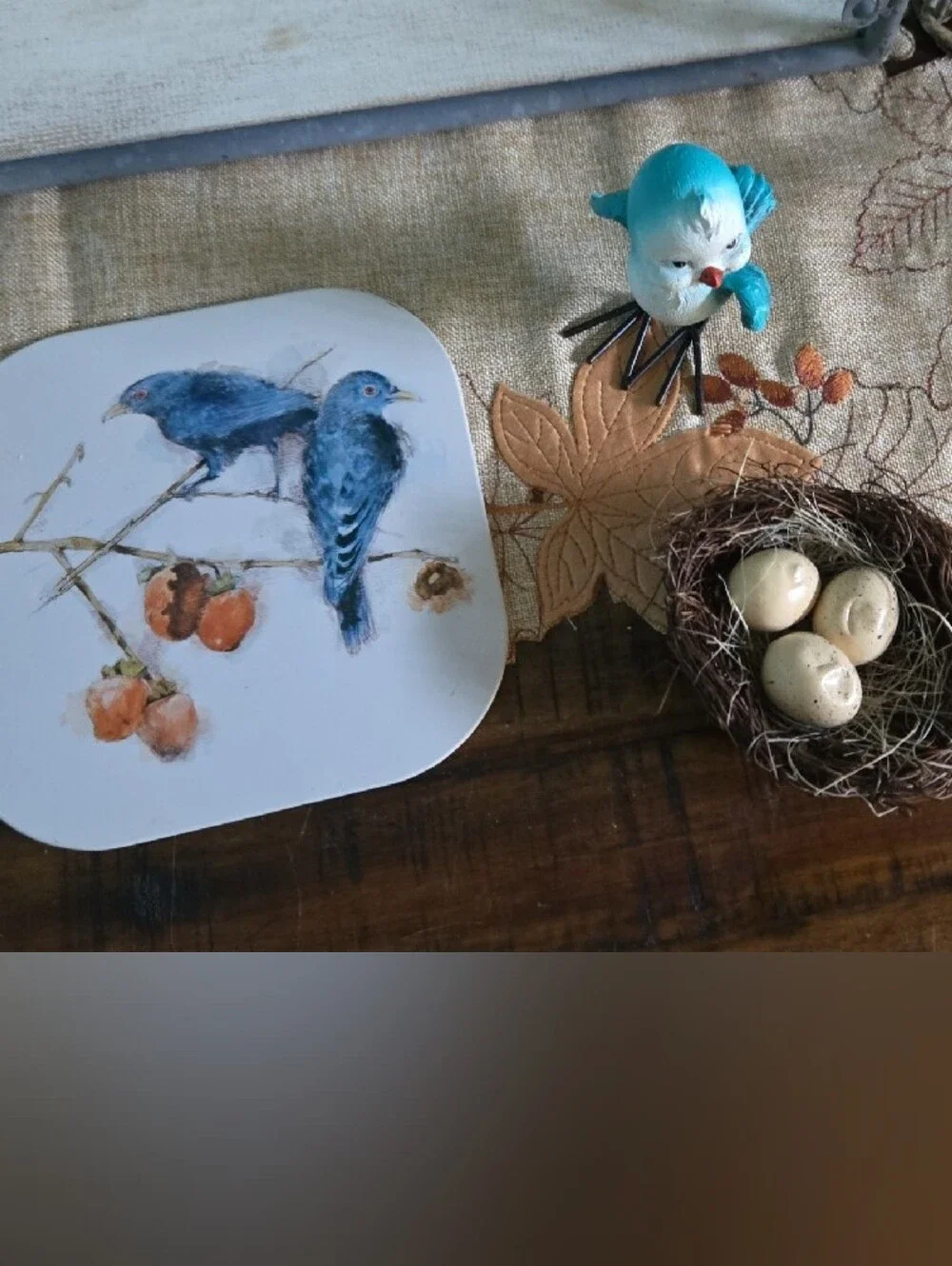 Rustic Bird Decor, Including 3 Shelves. Distressed, Farmhouse